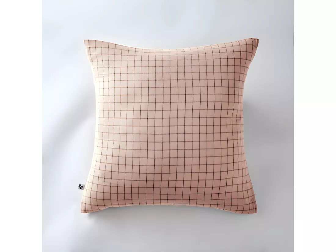 Taie d'oreiller Tissé-teint petits carreaux Déco 