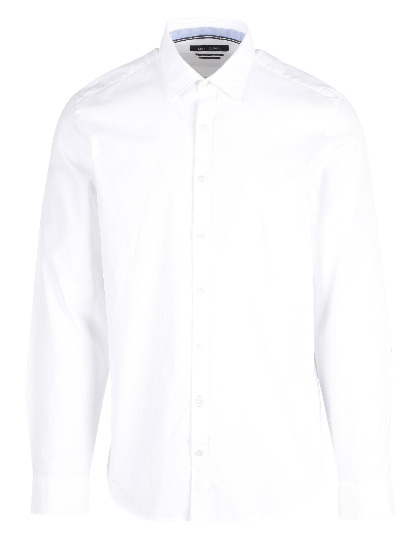 Chemise col classique shaped fit en coton | Blanc