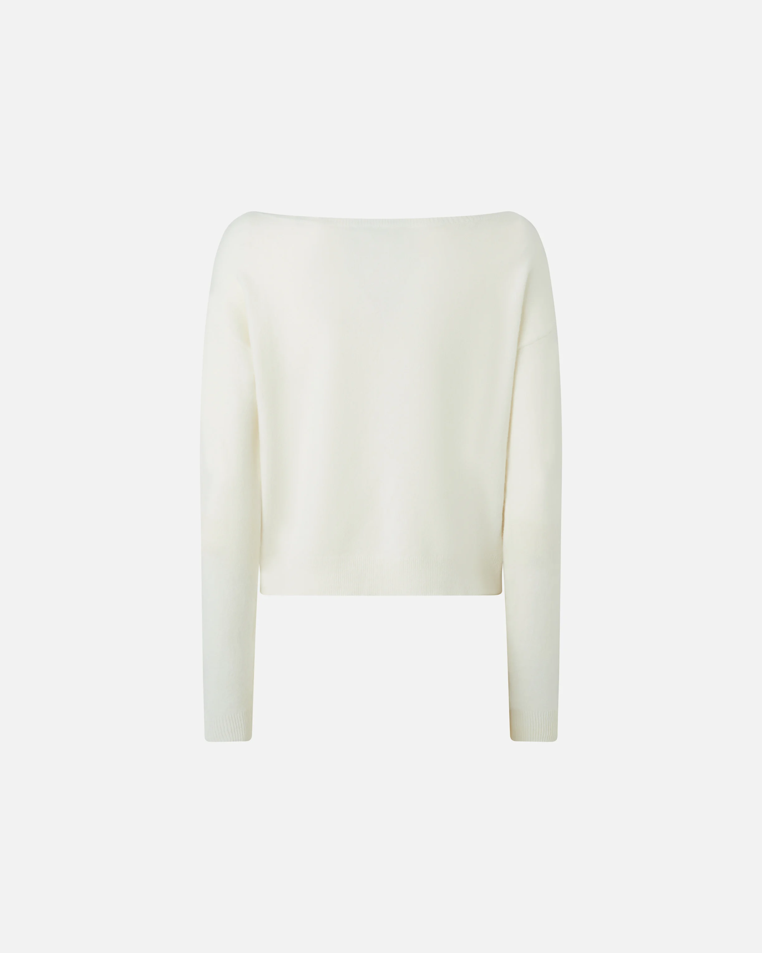 Pull mélangé avec logo brodé | Blanc