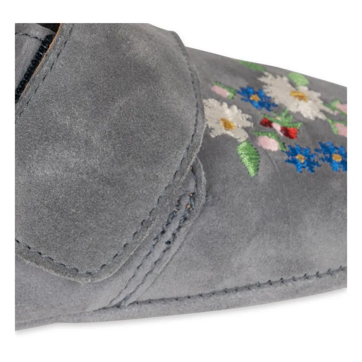 Konges Sløjd Chaussons Suède Brodés Mamour | Gris