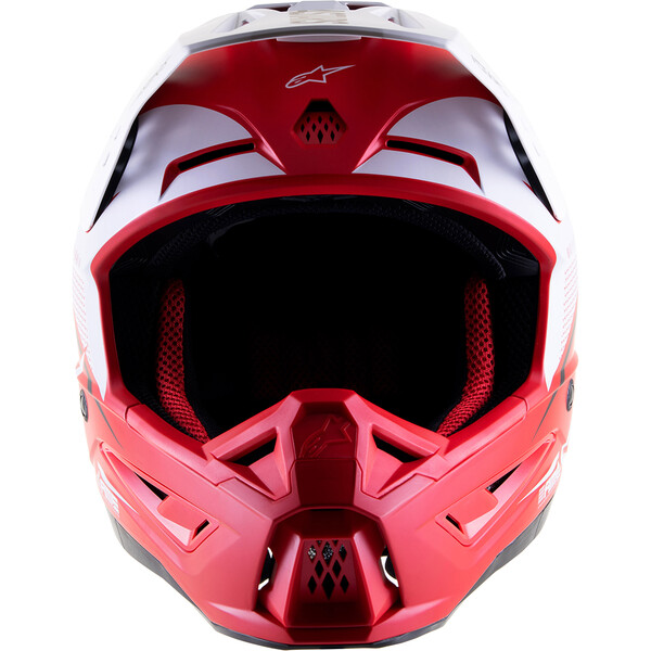 Alpinestars - Casque Supertech S-M5 Rayon Blanc Mat / Rouge / Brillant