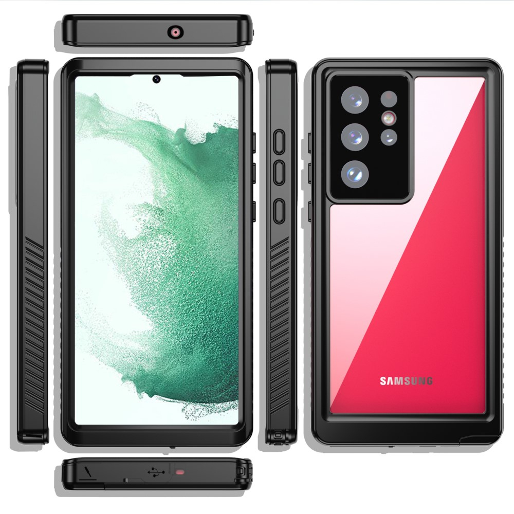 Samsung Galaxy S22 Ultra 5G Wasserfeste Outdoor Schutz Hülle (IP68) - Schwarz