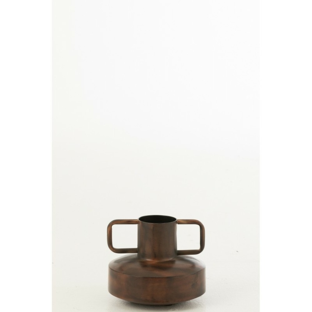 Vase en métal bronze 18.5x18.5x15.5 cm