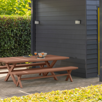 WOOOD picknickbank Delta 220 cm terracotta aluminium