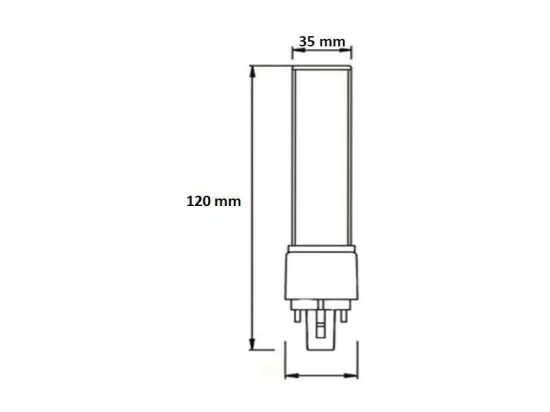 Ampoule LED G24 7W 700lm 2700K Blanc chaud