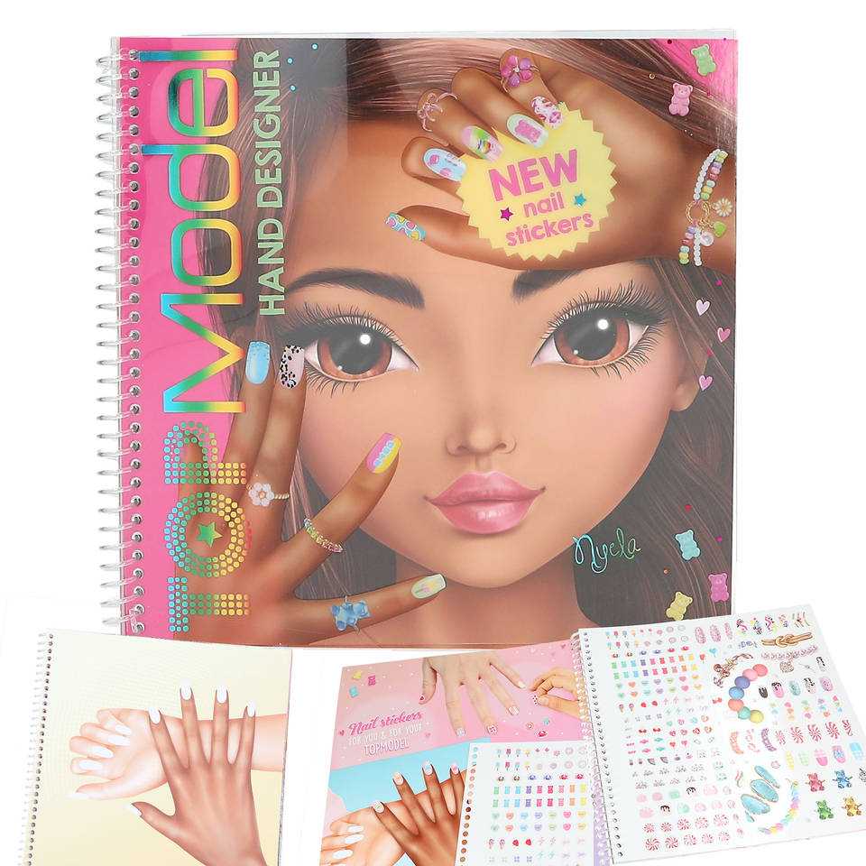 TOPModel Create Your Hand Design kleurboek + stickers