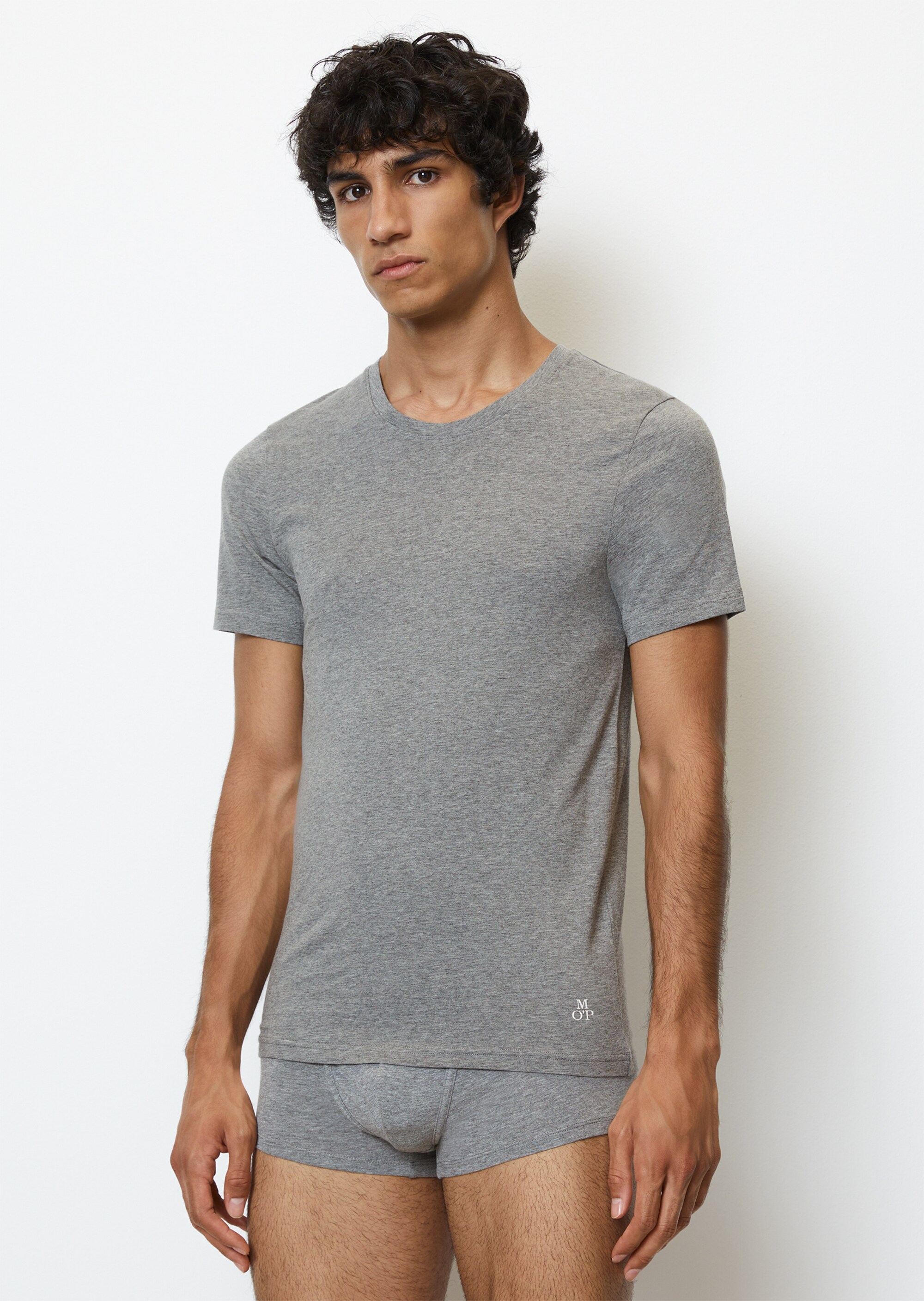 Lounge-T-Shirt mit Rundhalsausschnitt im 2er Set