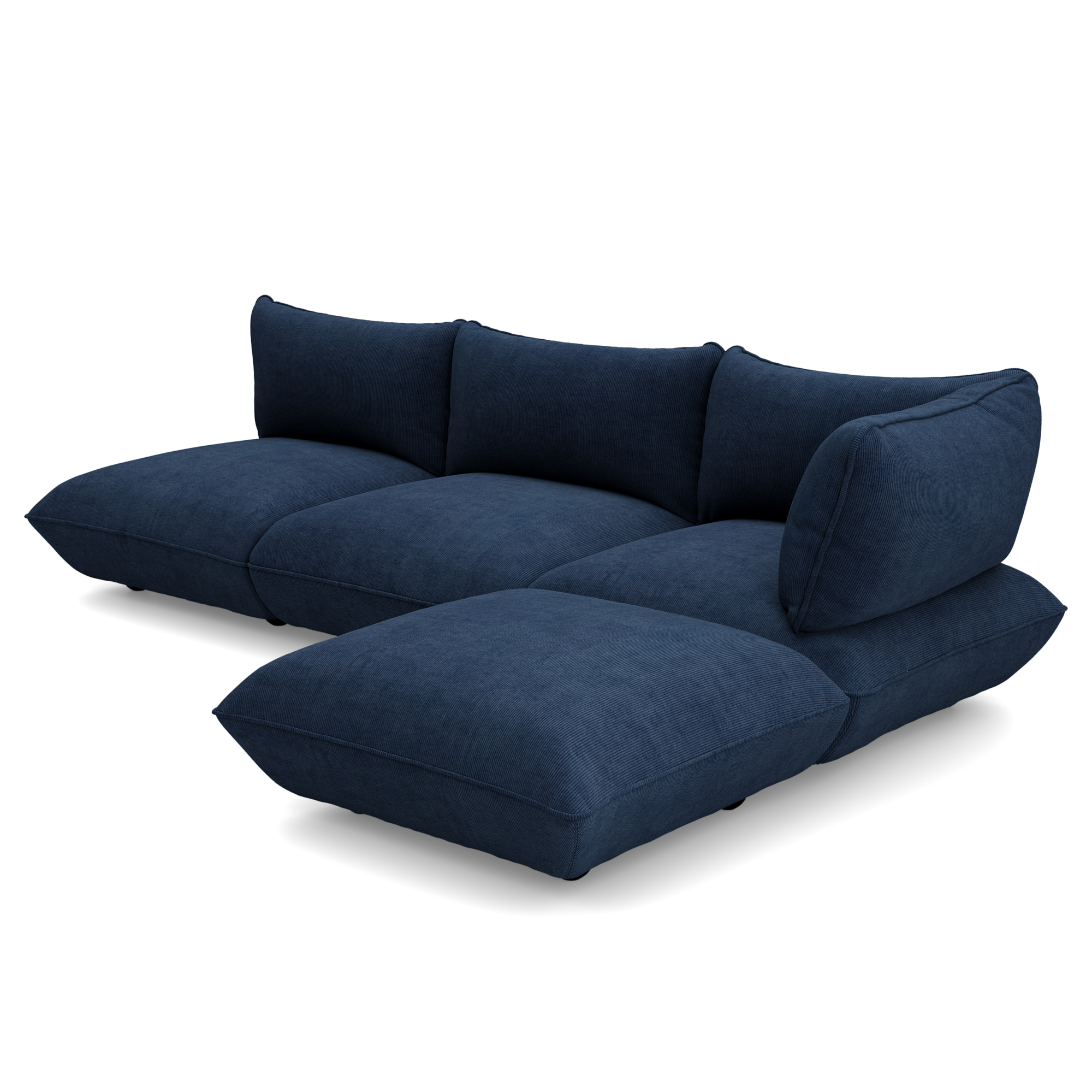 Hoekbank Sumo rechts cord recycled deep blue