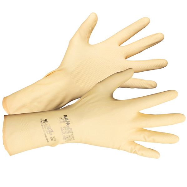Gants protection chimique latex type B Mapa Vital 175 taille 9, lot de 10