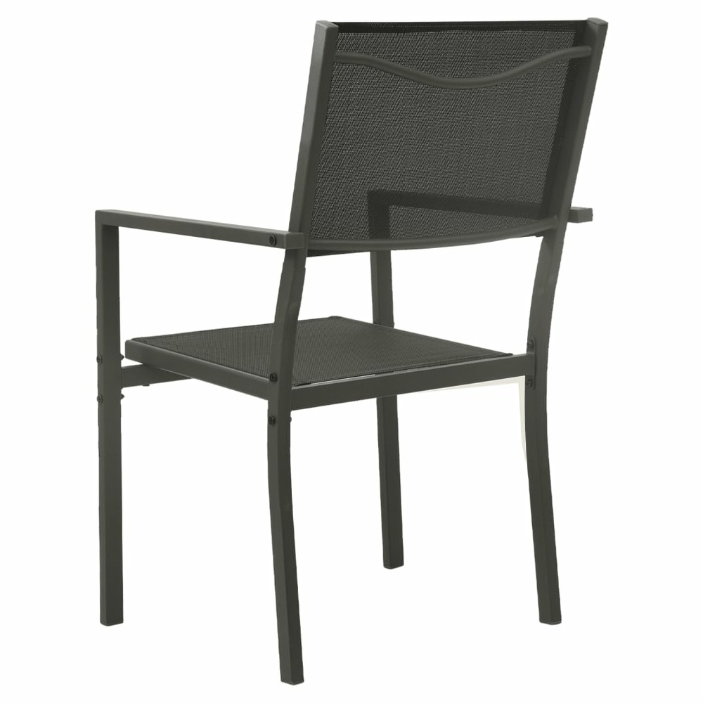 Mobilier de salle à manger d'extérieur 9 pièces acier