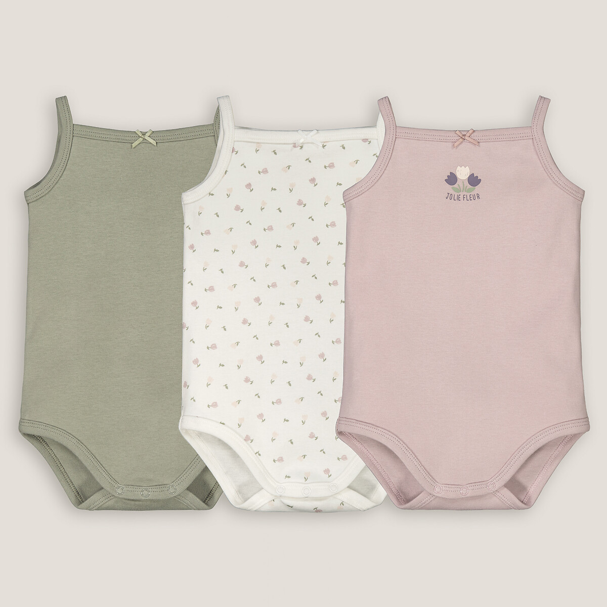 COLEÇÃO LA REDOUTE<br>Conjunto de 3 macacões com alças finas