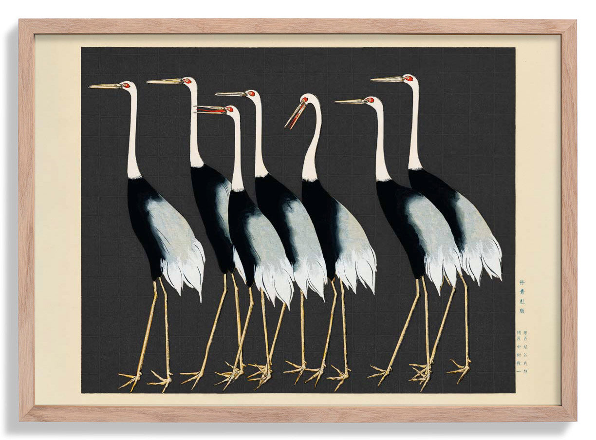 7 Vögel von Korin in Grau