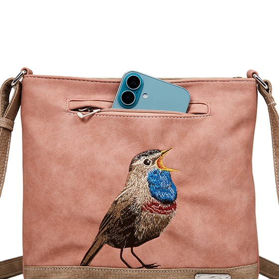 Hi-di-Hi Appetizer Crossbody Bag Pink/ Beige