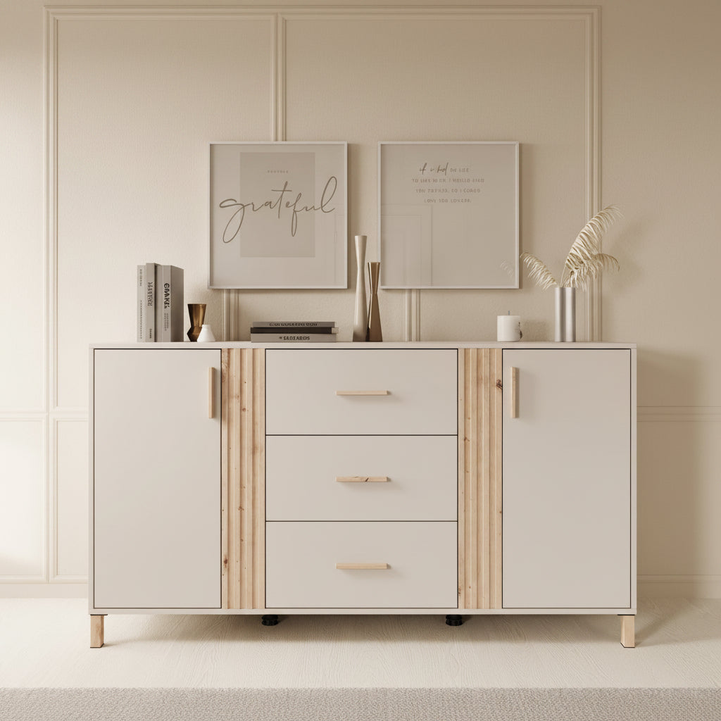 Bahia - Dressoir - Beige - 163x40x90 cm