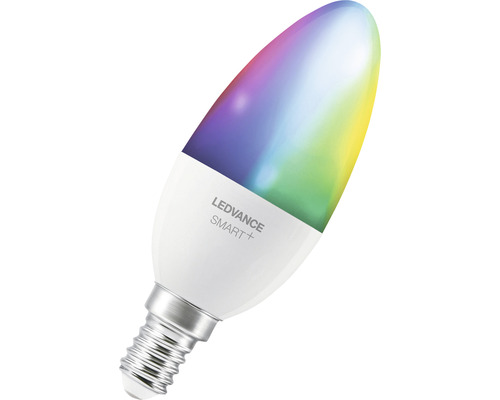 Ledvance Smart WIFI LED kaarslampen, dimbaar, B40 E14/5W (40W), mat, 470 lm, 2700-6500 K, RGBW, 3-pack