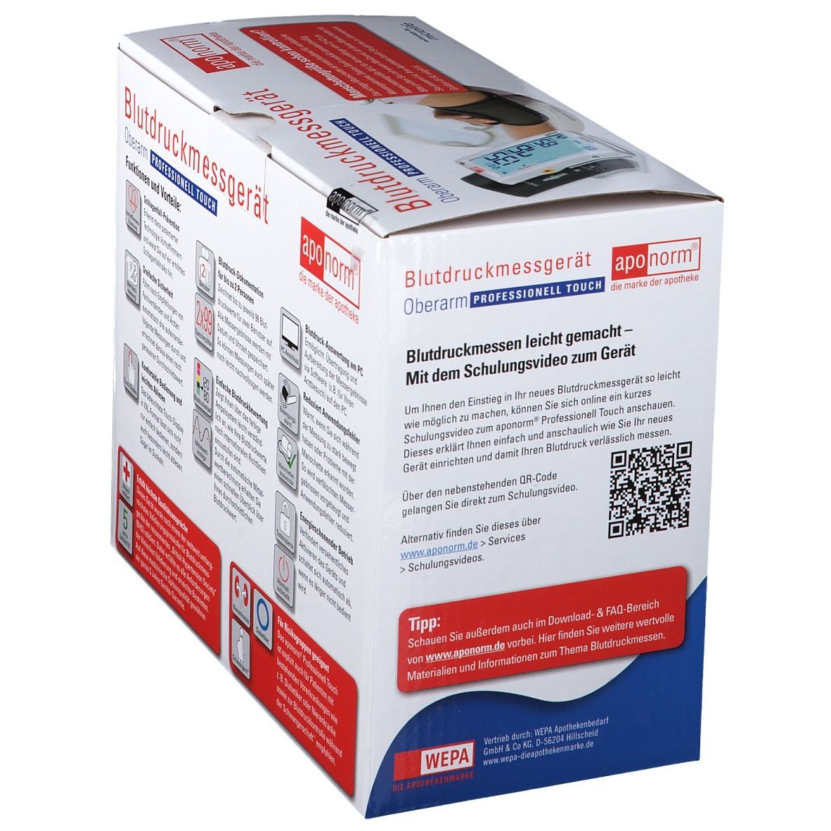 aponorm® Professionell Touch 3. Generation Oberarm-Blutdruckmessgerät