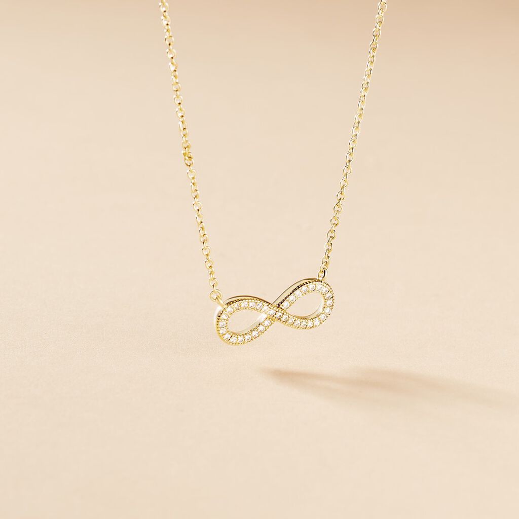 Collier Merane Plaqué Or Jaune Oxyde De Zirconium