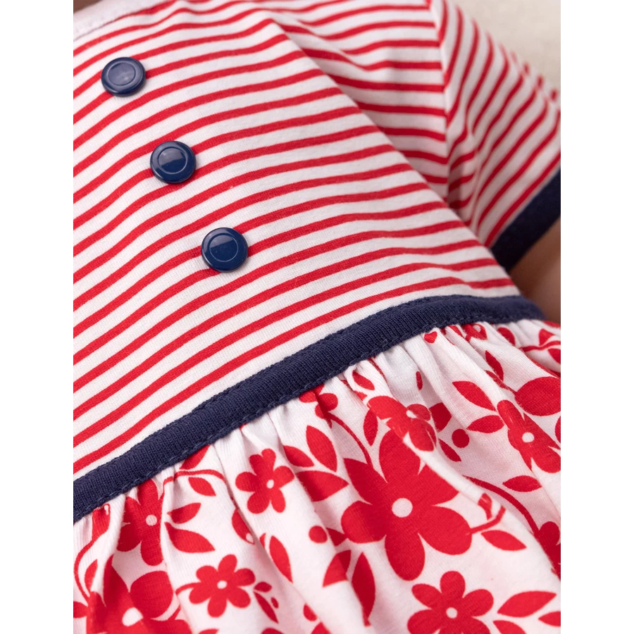 Baby Sweets 3tlg Set Kleid + Shorts + Mütze Lieblingsstücke Kleider rot weiß
