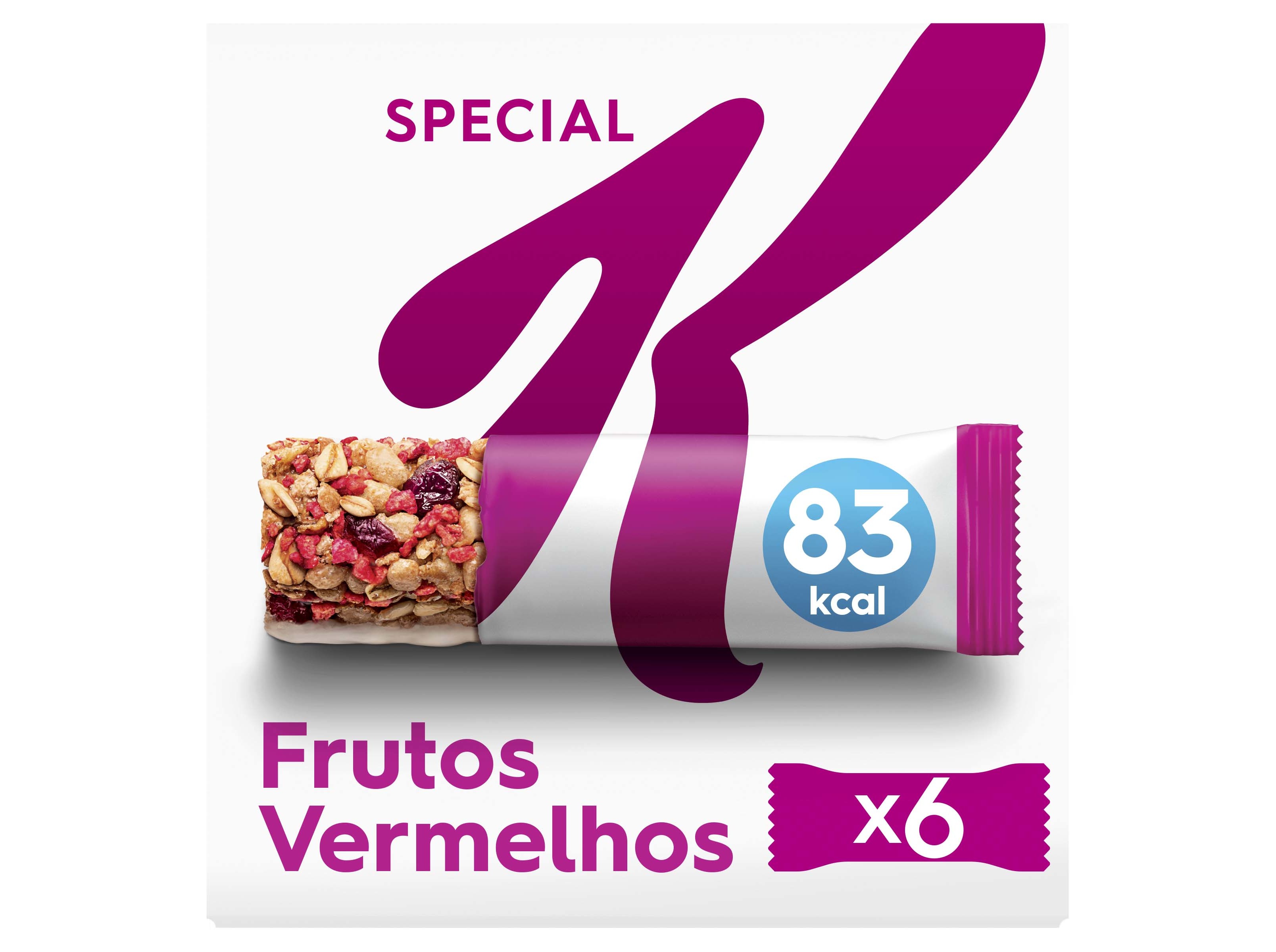 BARRAS KELLOGG'S SPECIAL K CEREAIS FRUTOS VERMELHOS 6UN