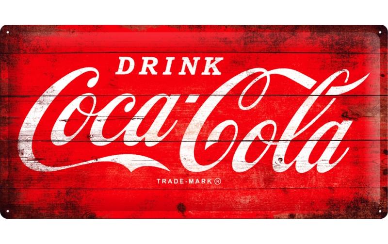 Schild Coca Cola 50 cm x 25 cm, MetallBlechschild zum Aufhängen