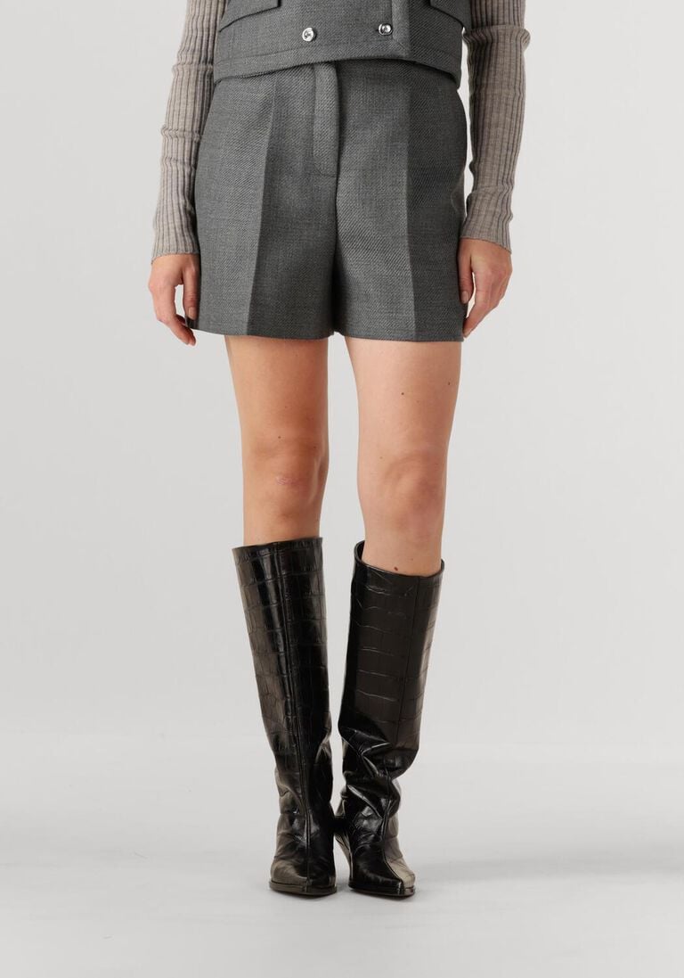 grijze herskind korte broek reggy midt waist short