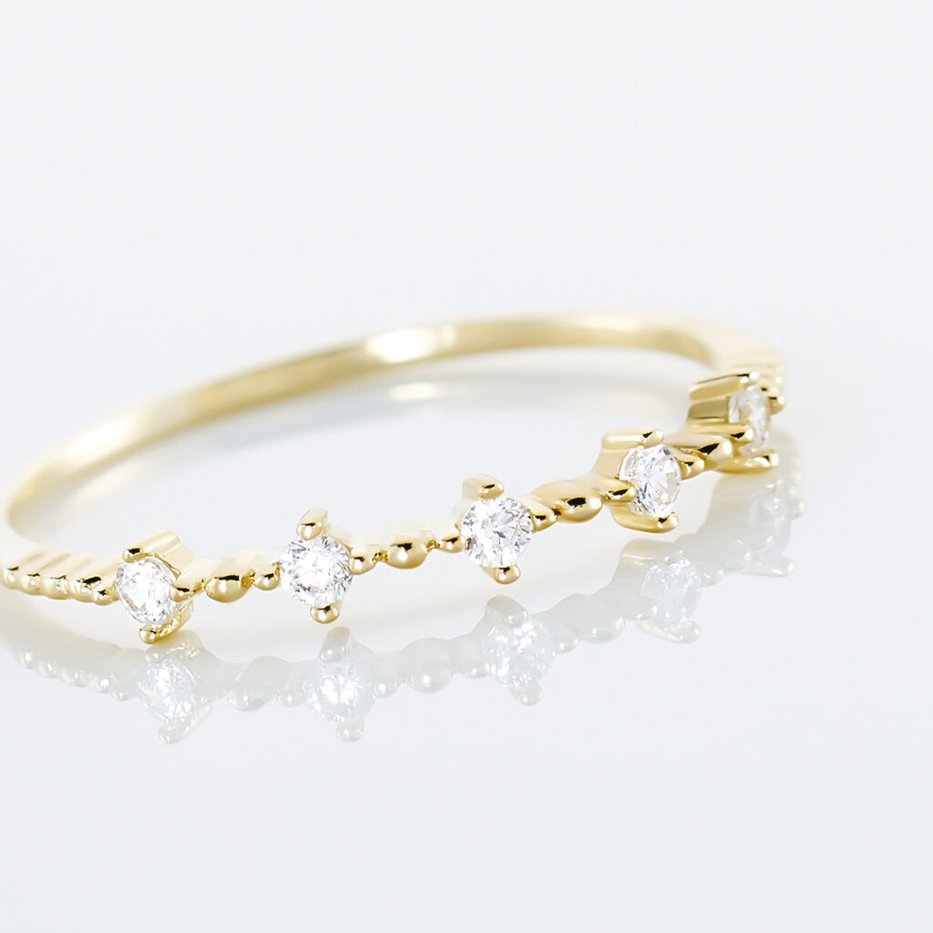 Bague Maximilienne Or Jaune Oxyde De Zirconium