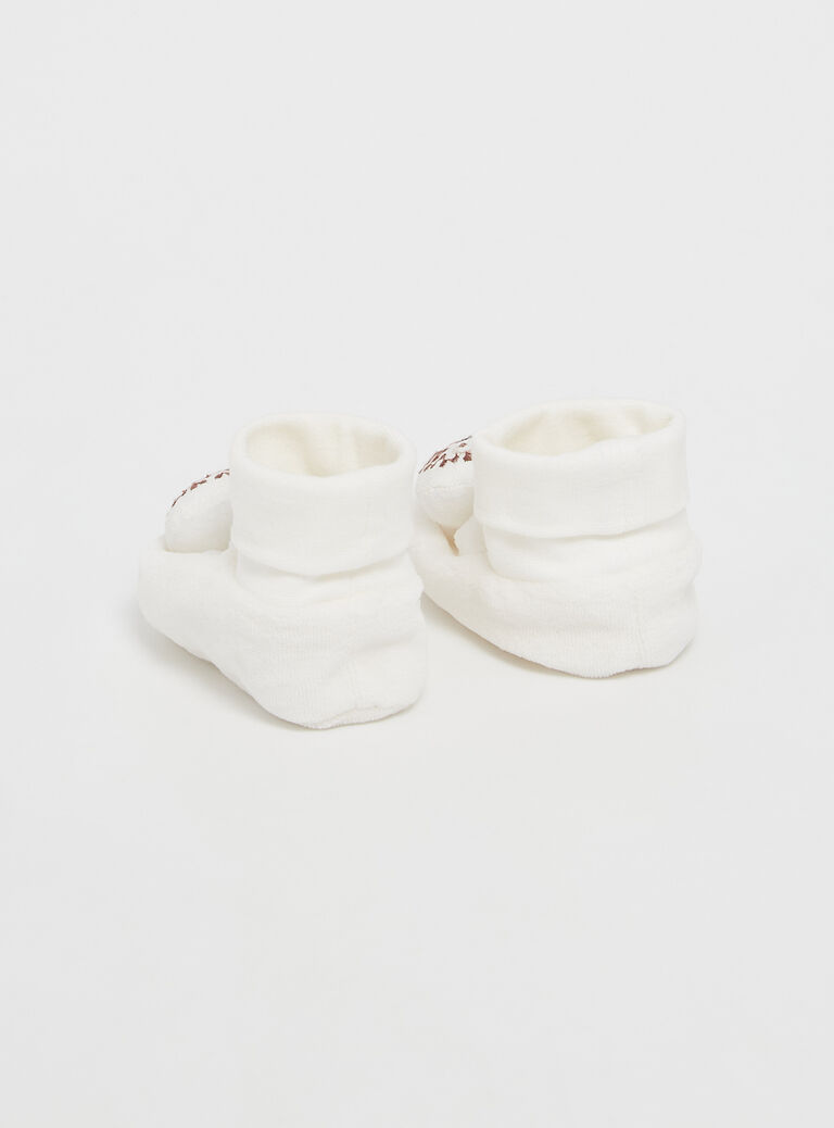 Chaussons unis blanc cassés mixte