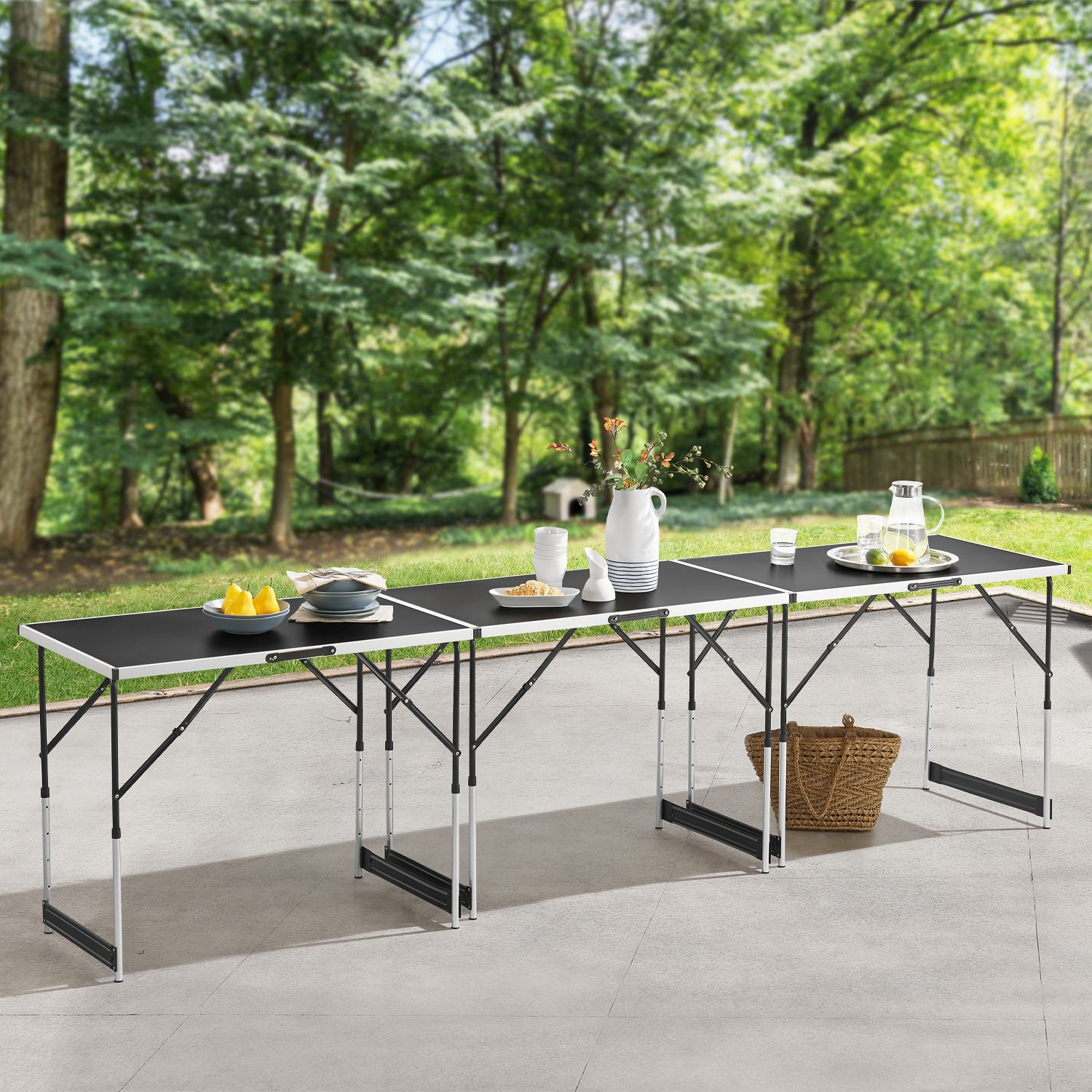 Juskys set van 3 campingtafels