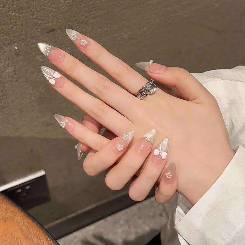 eovda - Bow Faux Pearl Press On Nail (Various Designs)