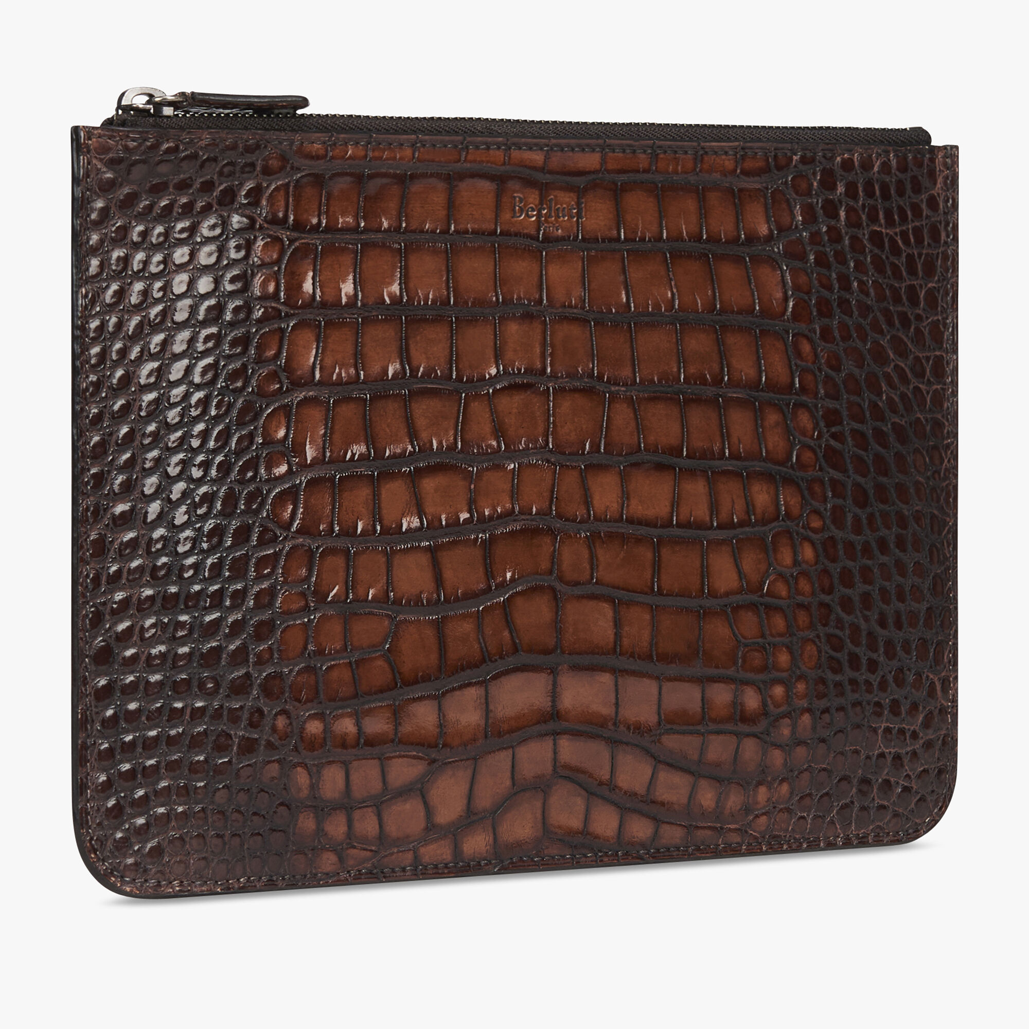 Pochette Nino Petit Modèle En Cuir d'Alligator