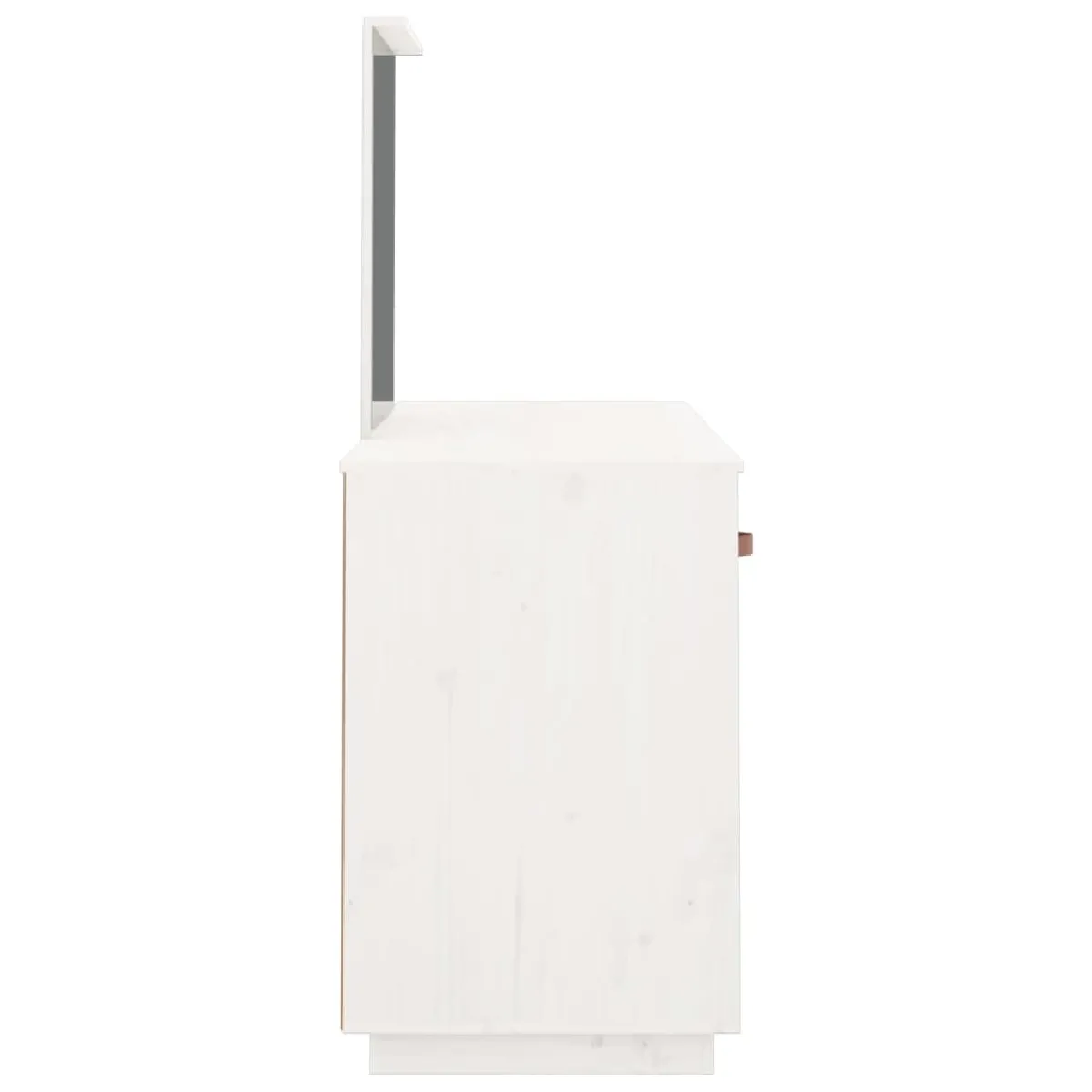 Helloshop26 Coiffeuse avec miroir - Bois de pin blanc
