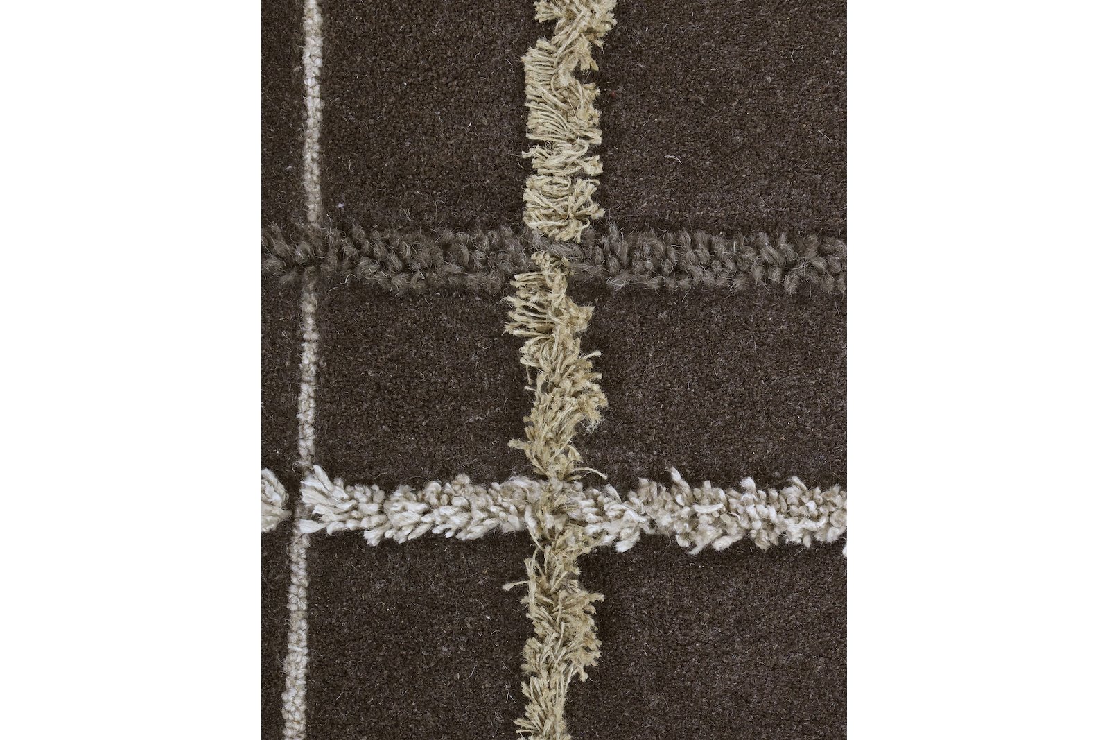 Tofino gulvteppe 160x230 Brun/beige 160x230cm håndlaget 91% ull ,3% bambus + 3% jute + 3% flex med bomull bakside