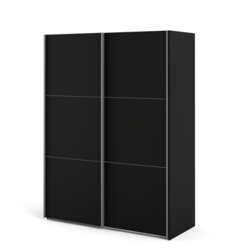 Kledingkast Janneke zwart 202x152x64 cm