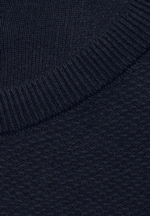 Strickpullover in Unifarbe - deep navy blue