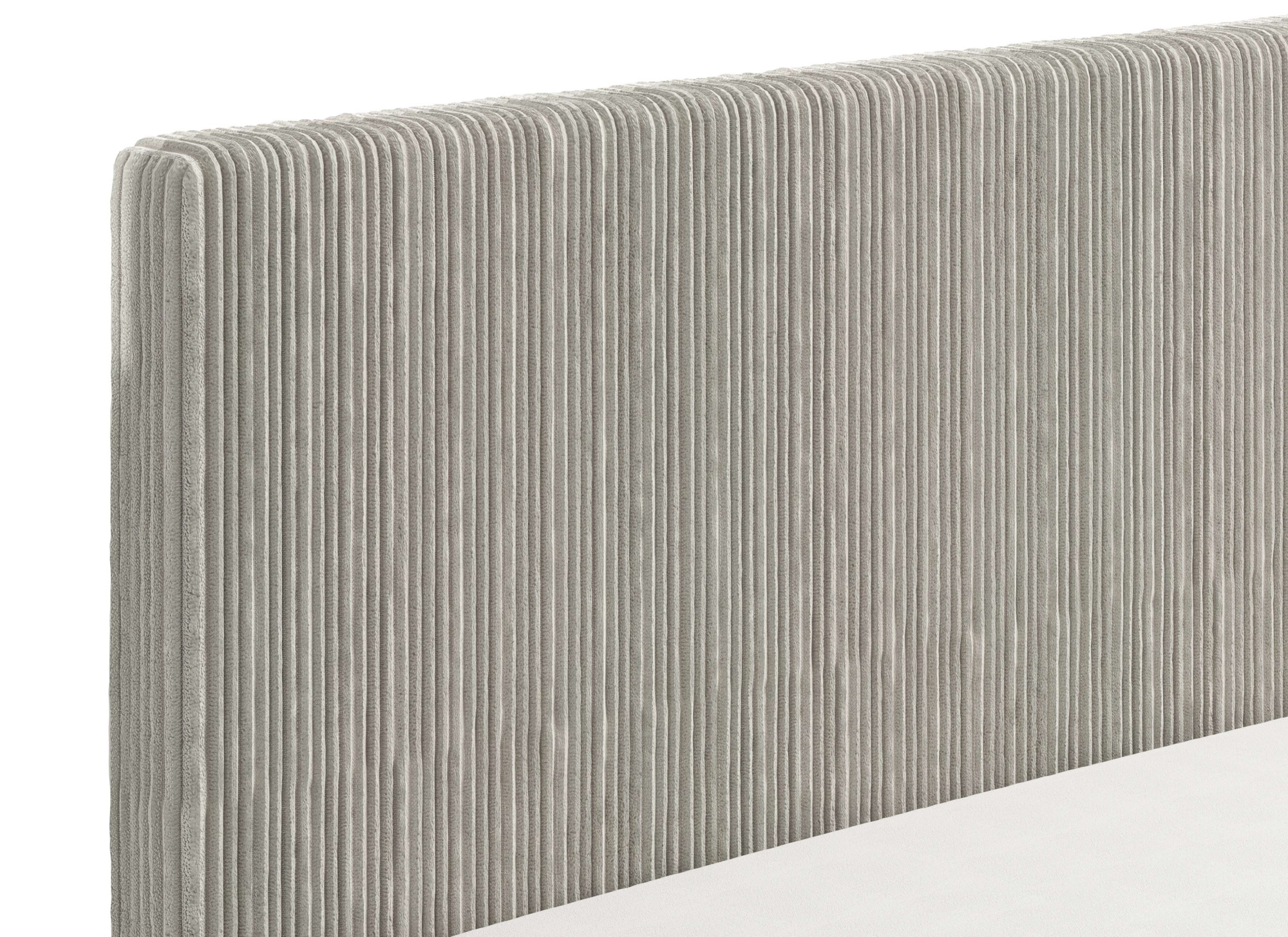 INOSIGN Bettgestell »Lucca Bett, mit gepolstertem Kopfteil, bezogen mit weichem Cordstoff« in eleganten und modernen Cashmere Farbe