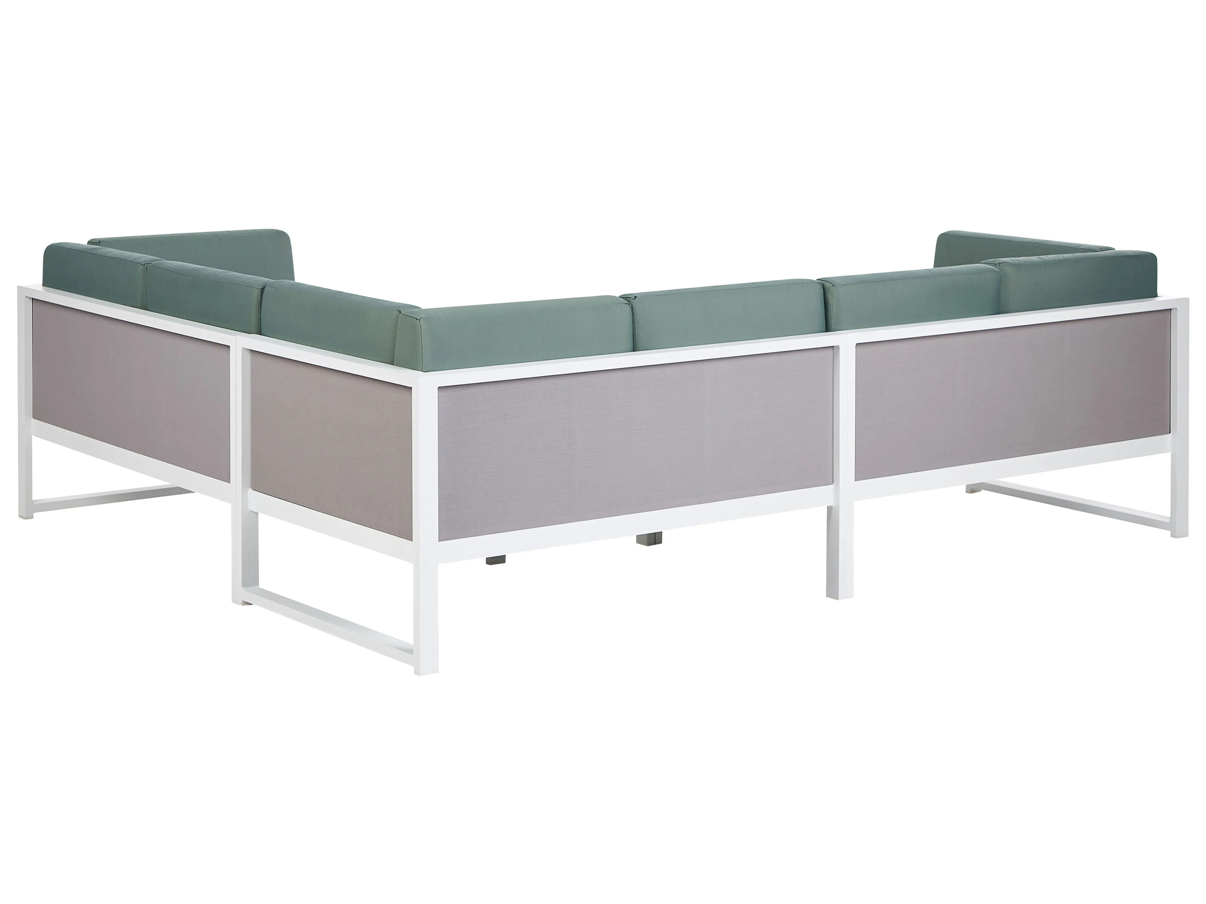 Tuin hoekloungeset met tafel 6-zits CASTELLA/FRATTE linkszijdig Metaal Groen