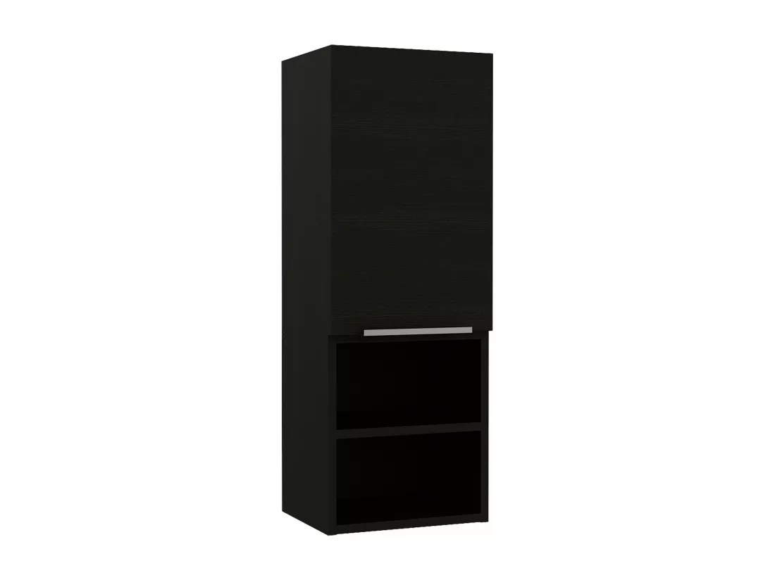 Armoire murale de salle de bain Mila, avec étagères , 81.7cm X 29.99 cm X 25.50 cm , Noir