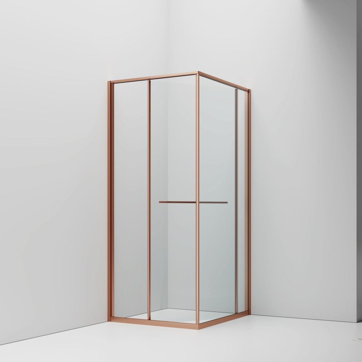 SaniGoods Harper douchecabine met schuifdeur 90x90x200cm koper