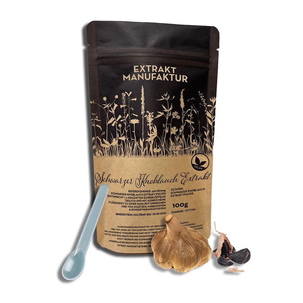 Extrakt Manufaktur Schwarzer Knoblauch Extrakt Pulver