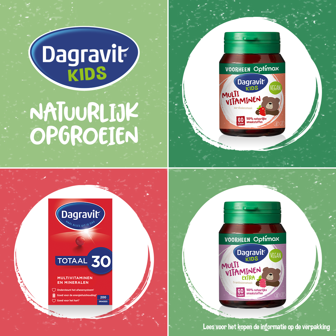 Dagravit Natural Kids Multivitaminen (60 kauwtabletten)