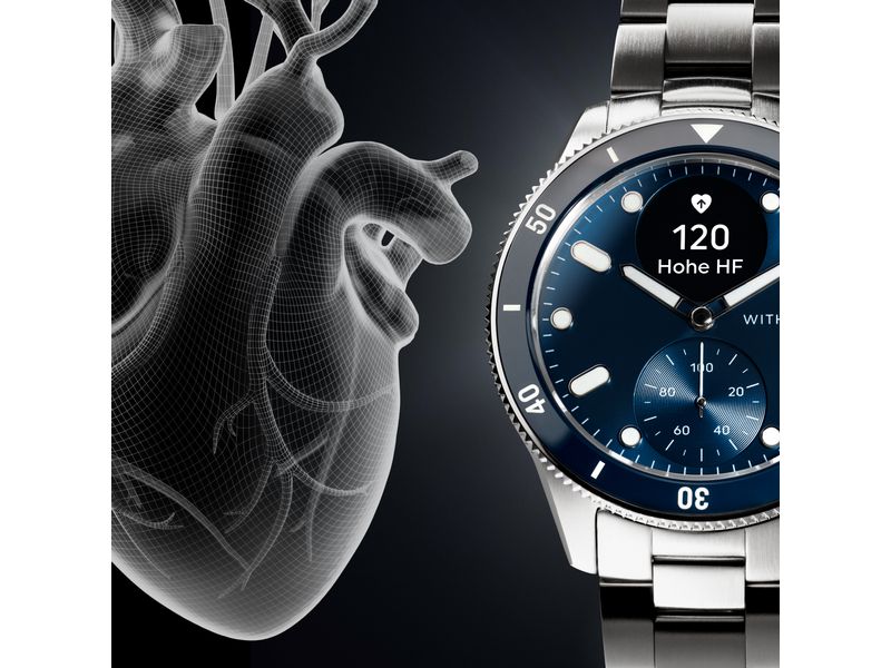Withings Scanwatch Nova Blau Gesundheitsuhr