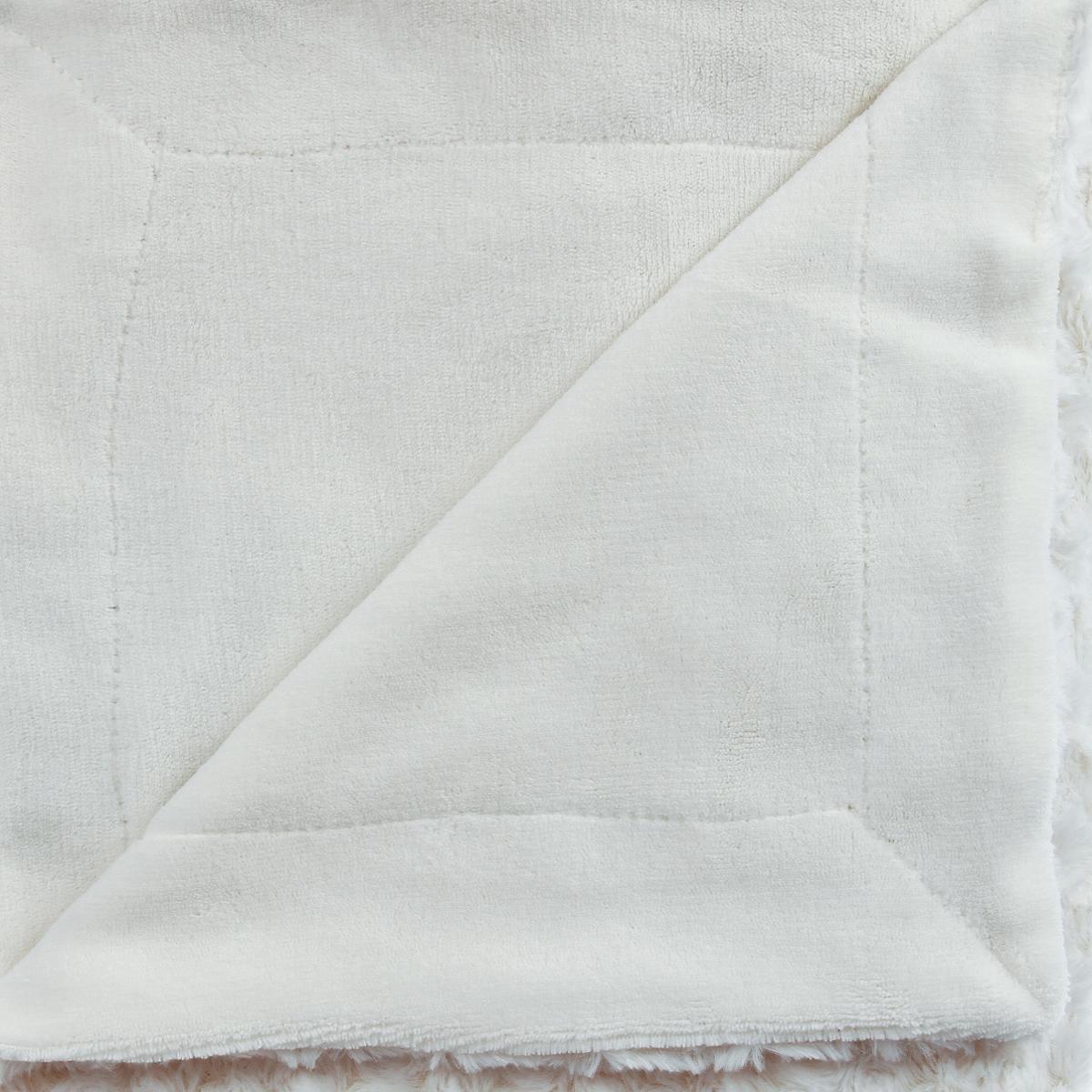 PLAID FOURRURE BOUCLEE ECRU 180X230CM