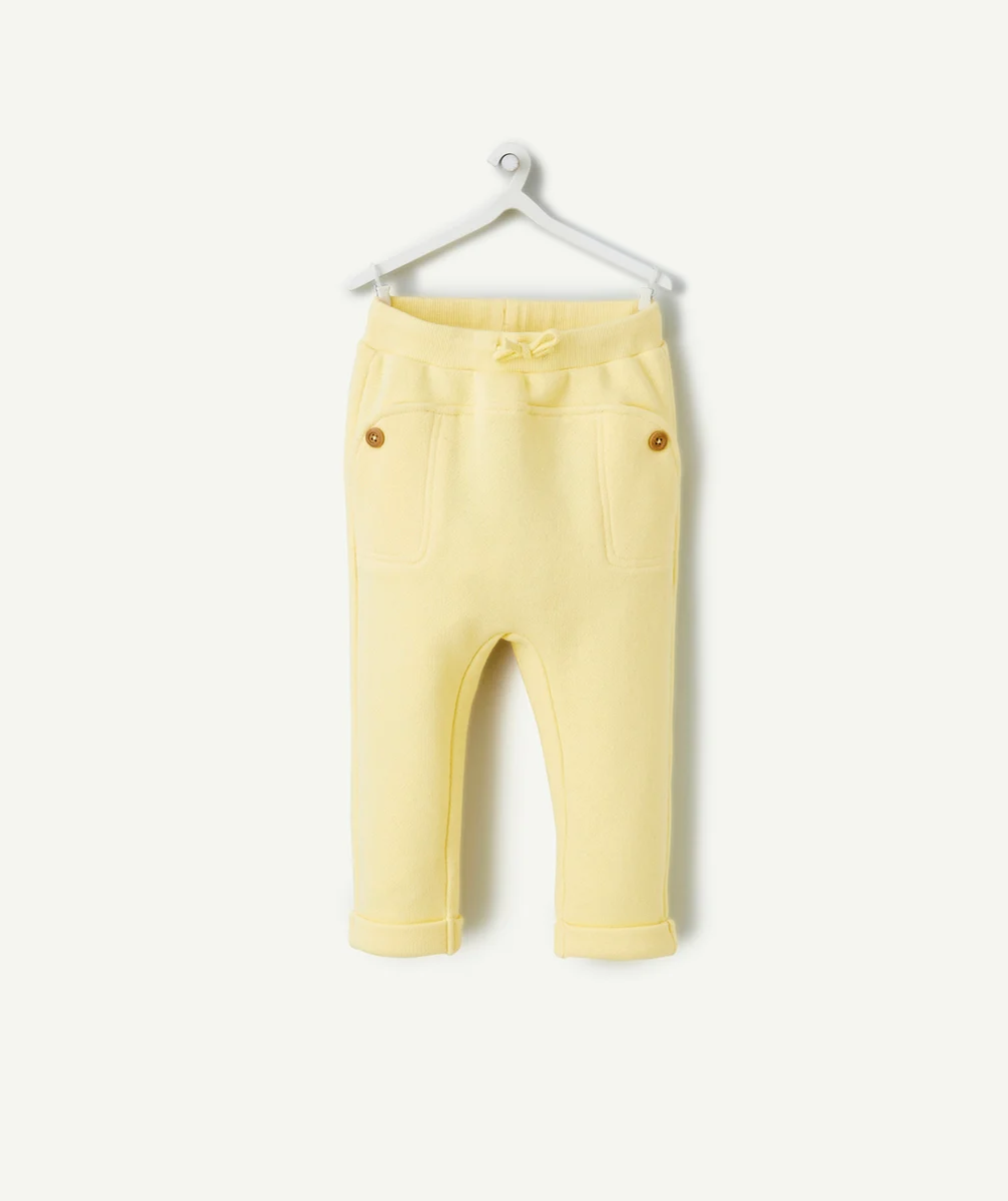 JOGGING BÉBÉ GARÇON EN FIBRES RECYCLÉES JAUNE