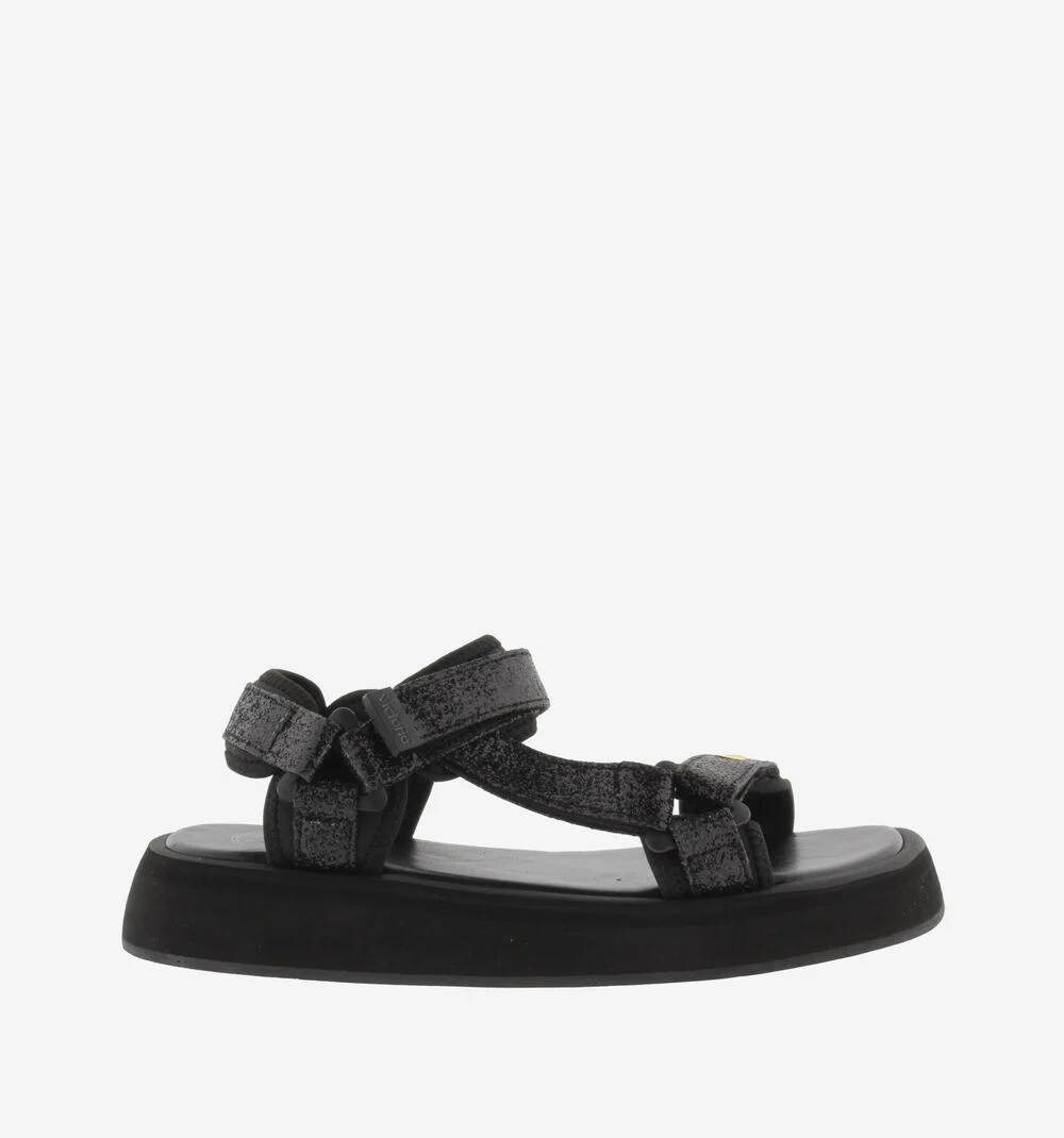 SAL SANDALE SCRATCH NYLON BRILLANT Tongs brides pour femme NEGRO