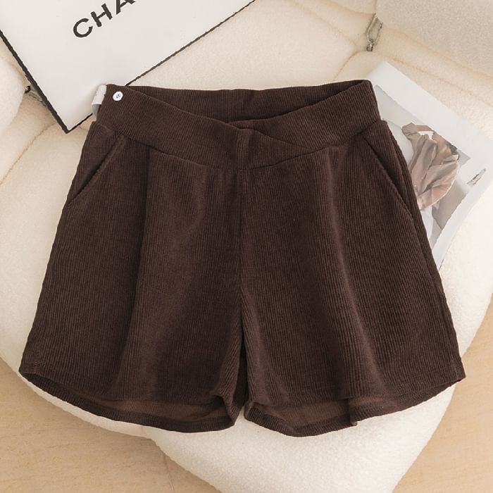 NEUF - Effen zwangerschapsshorts met elastische taille