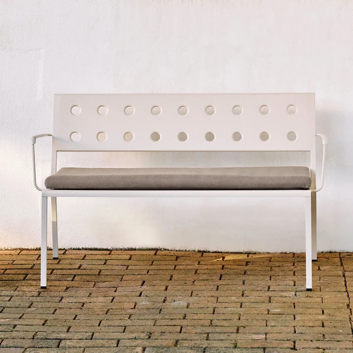 HAY - Balcony Lounge Bank mit Armlehnen, L 121,5 cm, anthrazit
