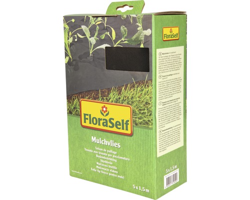 Mulchvlies FloraSelf 5x1,5 m 50g/m² zwart