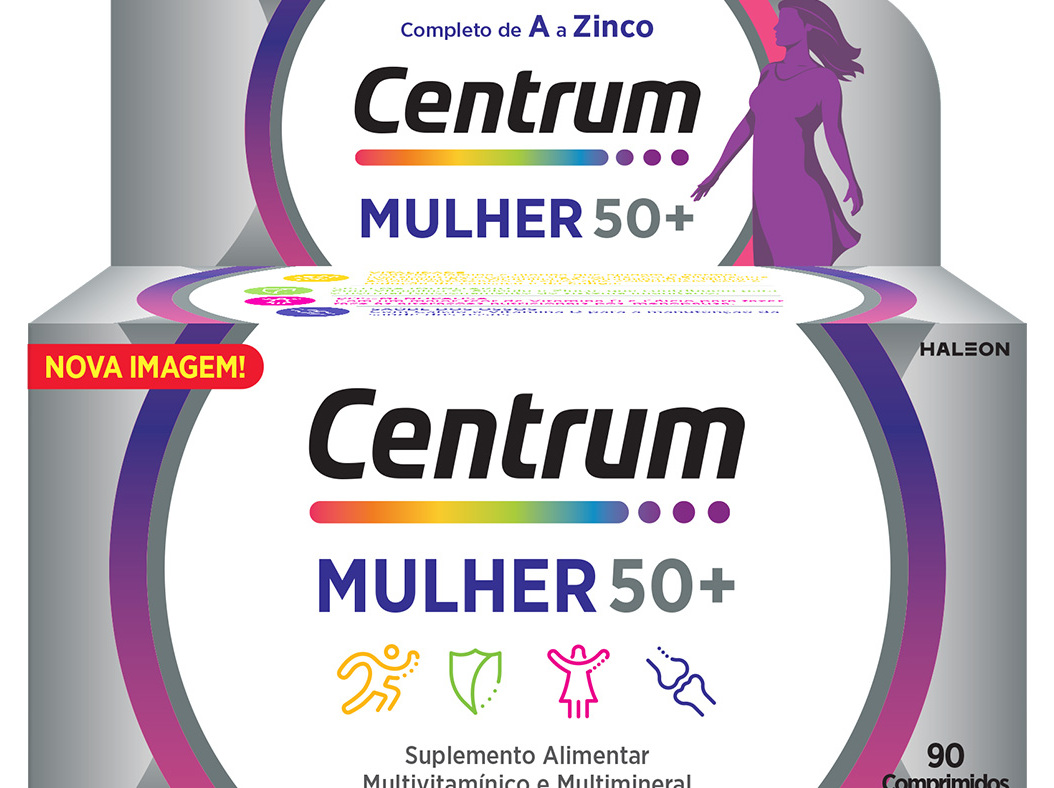 SUPLEMENTO CENTRUM MULHER 50  90 COMPRIMIDOS