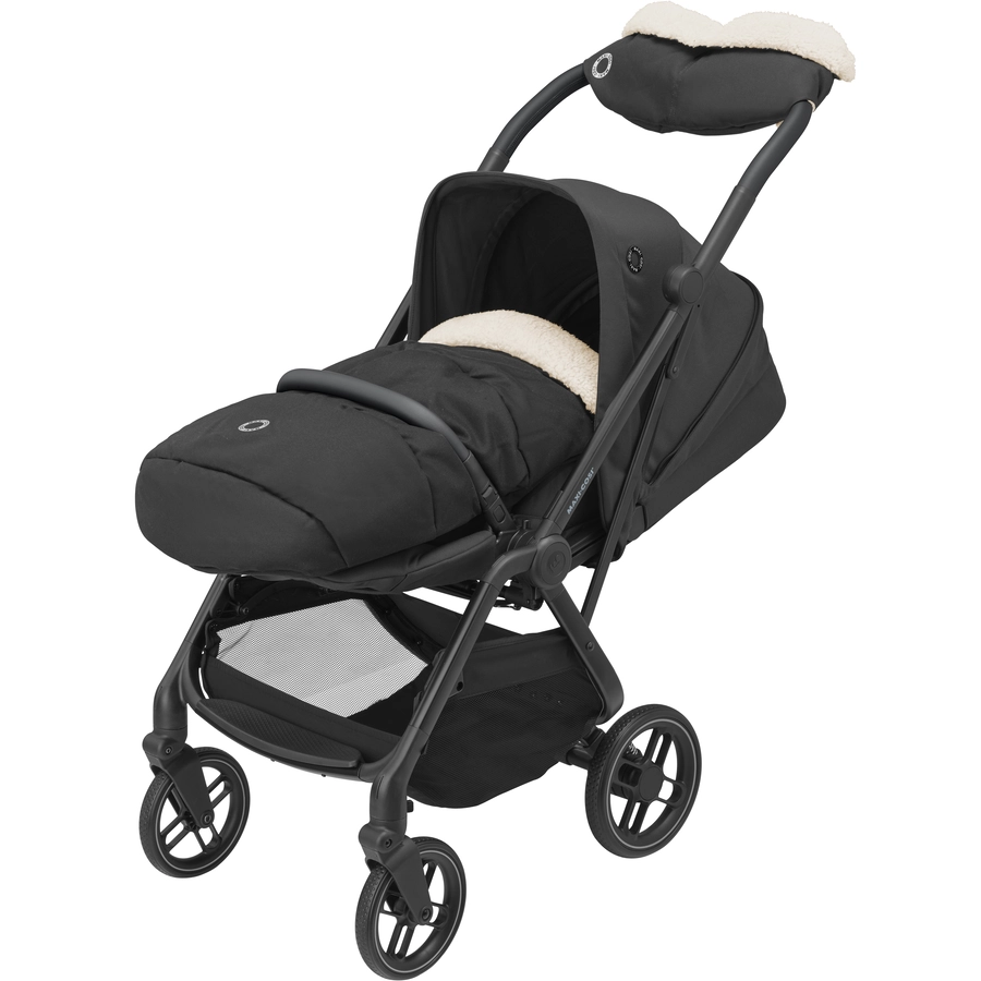 MAXI COSI Kinderwagen Set Leona 2 Essential Black & MAXI COSI Babyschale Pebble 360 Essential Black