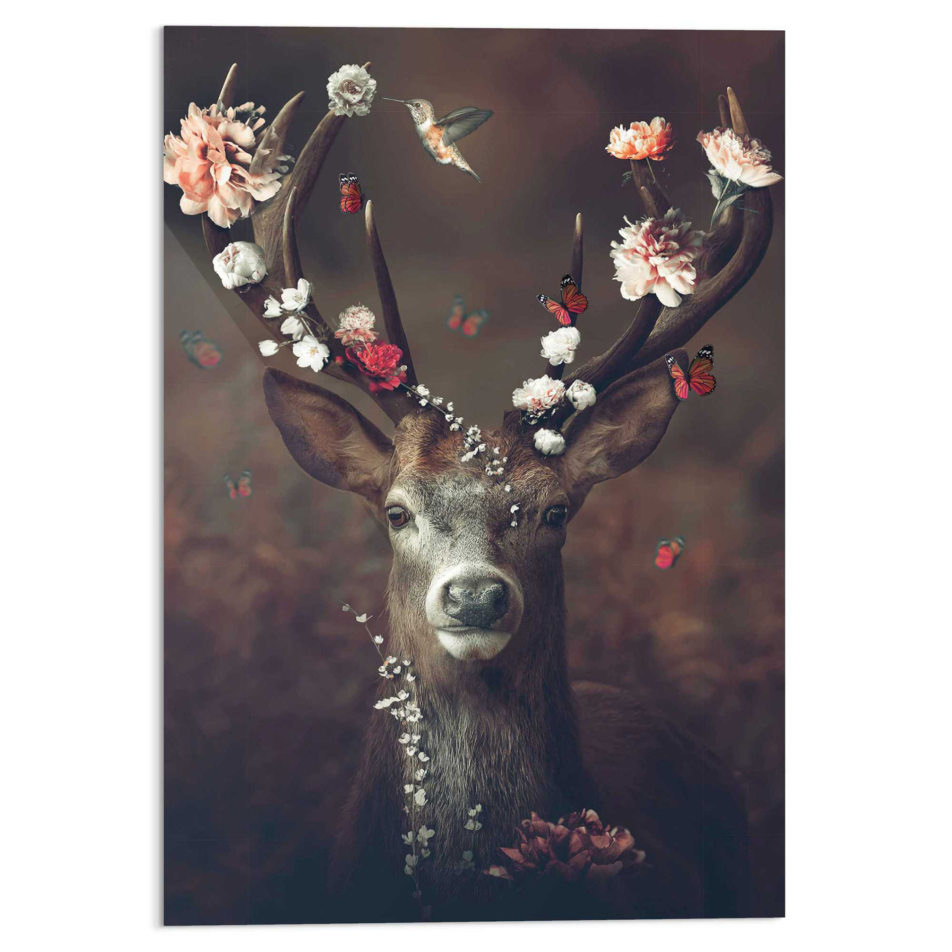 Deco Glass FAUNA FLORA DEER - 70x100 cm